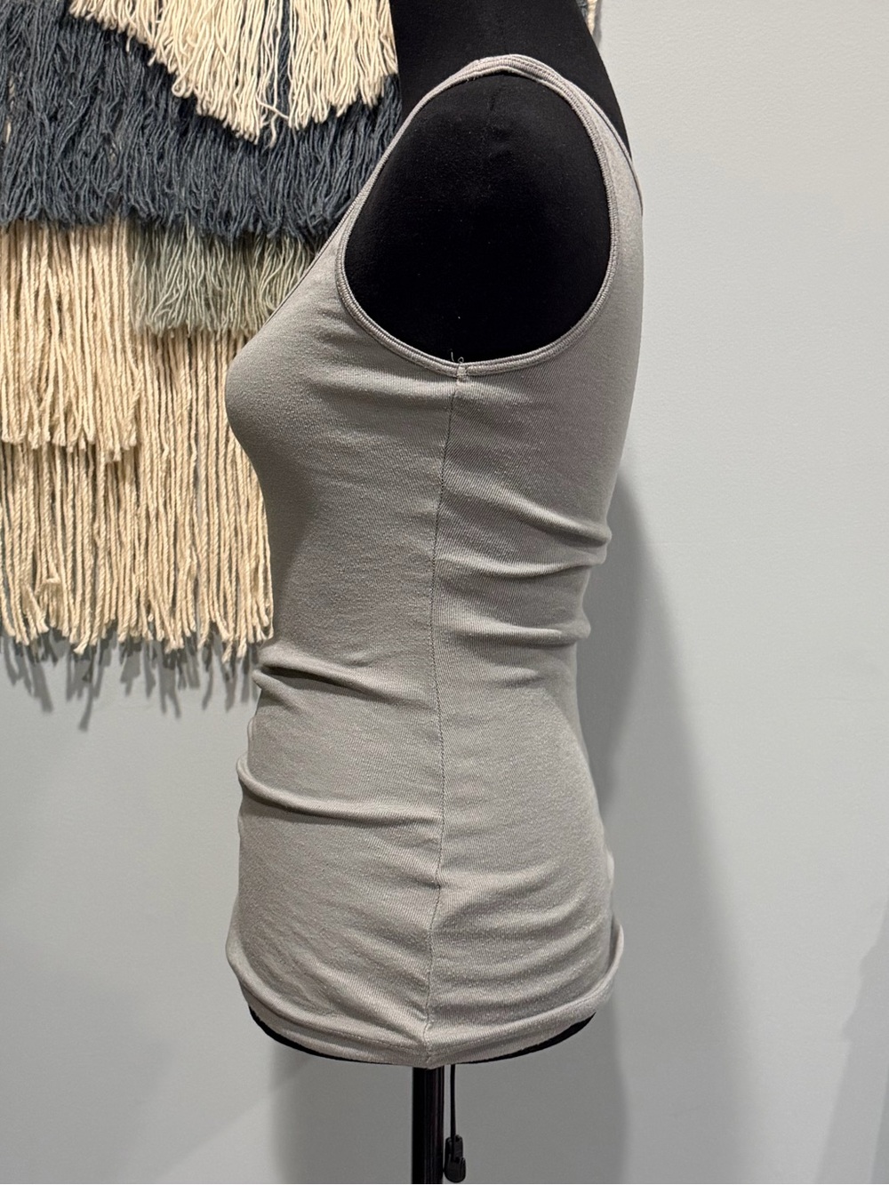 James Perse Supima Modal Tank Top Gray Size 2 Minimalist Luxury Layering Basic - Picture 4 of 7